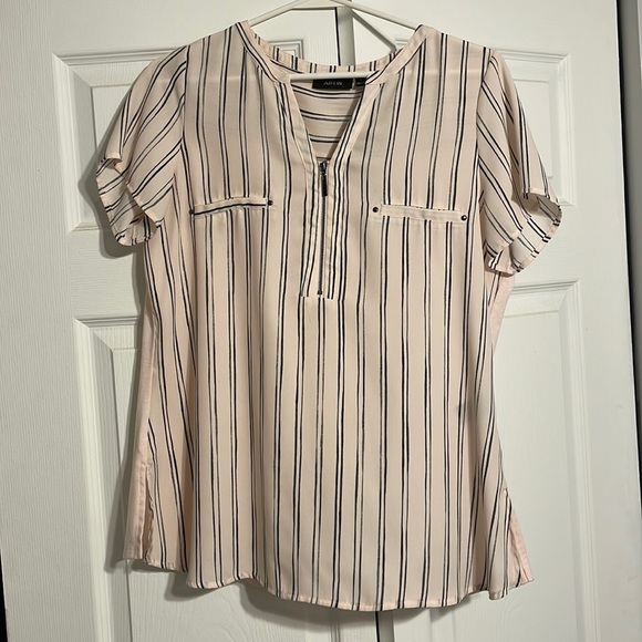 Apt. 9 Tops - APT 9 blush with black stripes womens blouse-Small